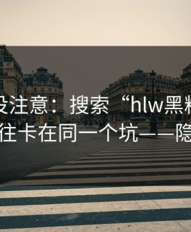 你可能没注意：搜索“hlw黑料网”的人，往往卡在同一个坑——隐私泄露