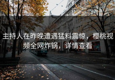 主持人在昨晚遭遇猛料震惊，樱桃视频全网炸锅，详情查看