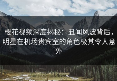 樱花视频深度揭秘：丑闻风波背后，明星在机场贵宾室的角色极其令人意外