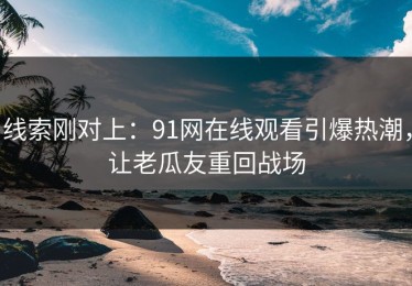 线索刚对上：91网在线观看引爆热潮，让老瓜友重回战场