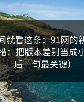 想省时间就看这条：91网的新手最容易犯的错：把版本差别当成小事（最后一句最关键）