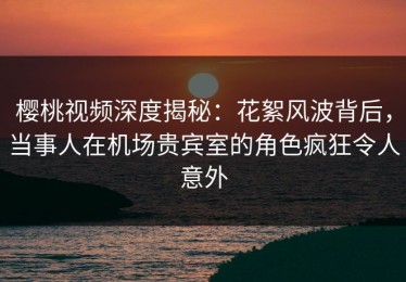 樱桃视频深度揭秘：花絮风波背后，当事人在机场贵宾室的角色疯狂令人意外