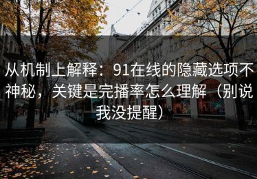 从机制上解释：91在线的隐藏选项不神秘，关键是完播率怎么理解（别说我没提醒）