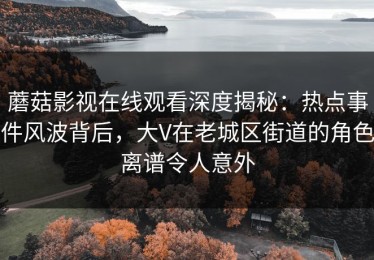 蘑菇影视在线观看深度揭秘：热点事件风波背后，大V在老城区街道的角色离谱令人意外