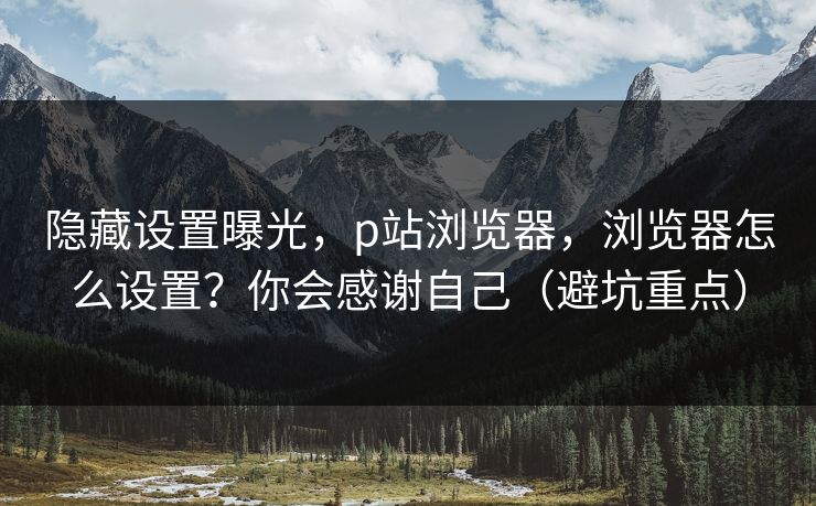 隐藏设置曝光,p站浏览器,浏览器怎么设置?你会感谢自己(避坑重点) 隐藏设置曝光,p站浏览器,浏览器怎么设置?你会感谢自己(避坑重点)